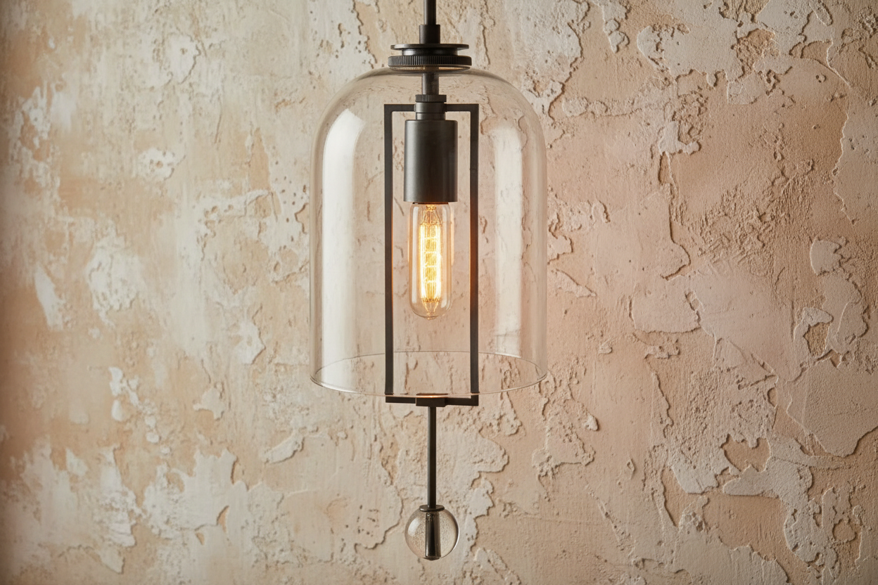 Black Glass and Copper Bell Wall Light for Hallway Living Room & Bedroom – Modern Vertical Sconce Casalolalights Luxury