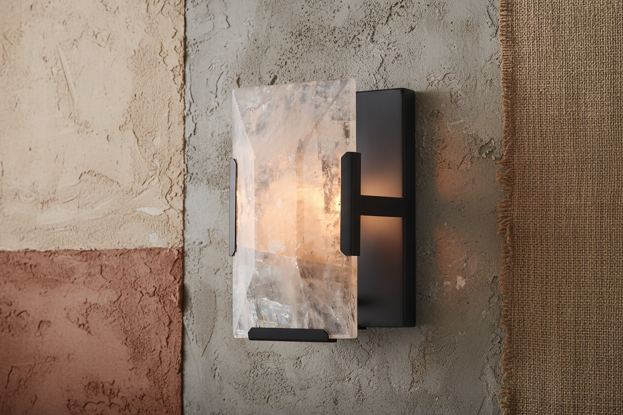 Black Vertical Calcite Wall Light for Modern Living Rooms and Entryways Casalolalights Luxury Lamps Interior Designers