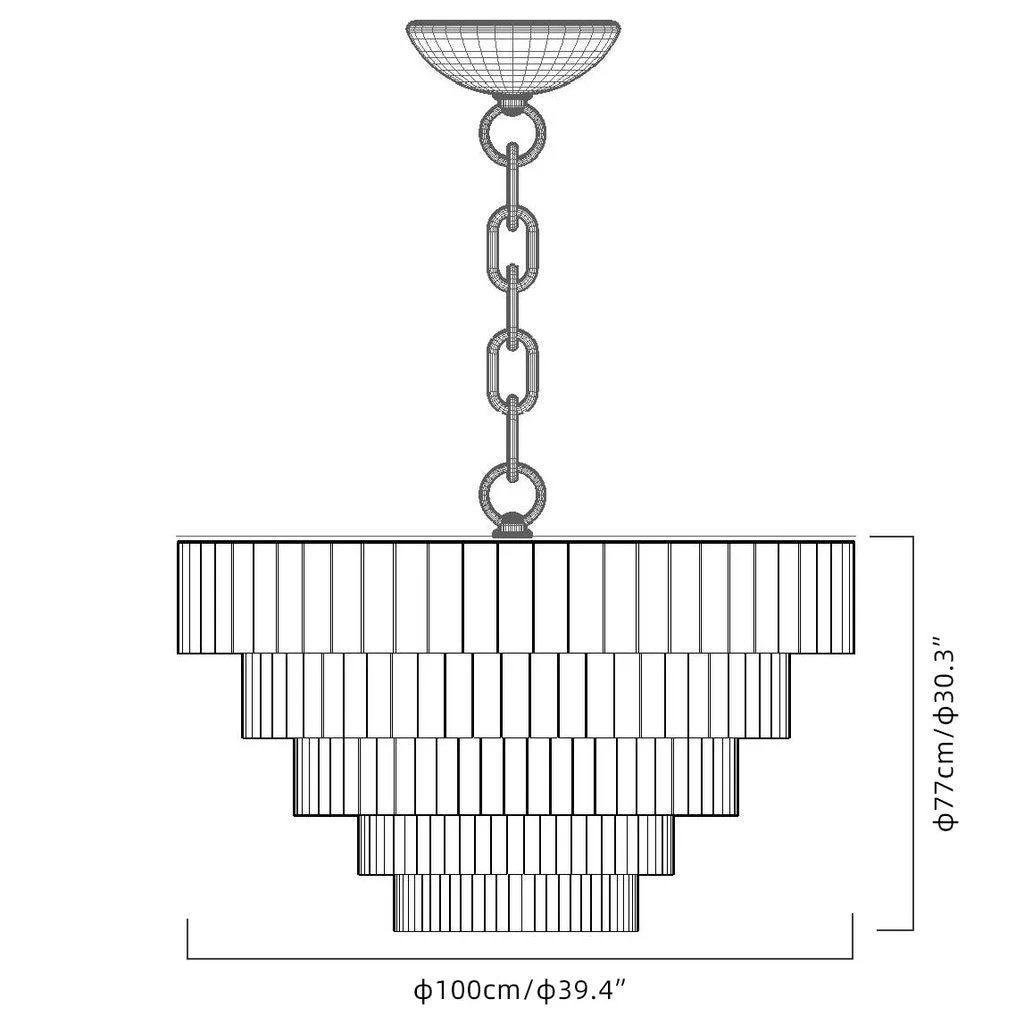 Tiered Alabaster Semi Flush Chandelier | Blackened Copper Frame | Designer Ceiling Light