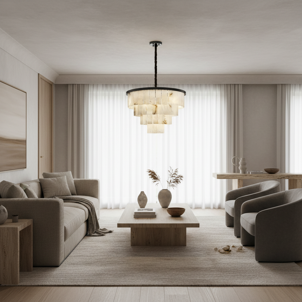 BLACK COPPER ALABASTER CHANDELIER | CLVVC0201