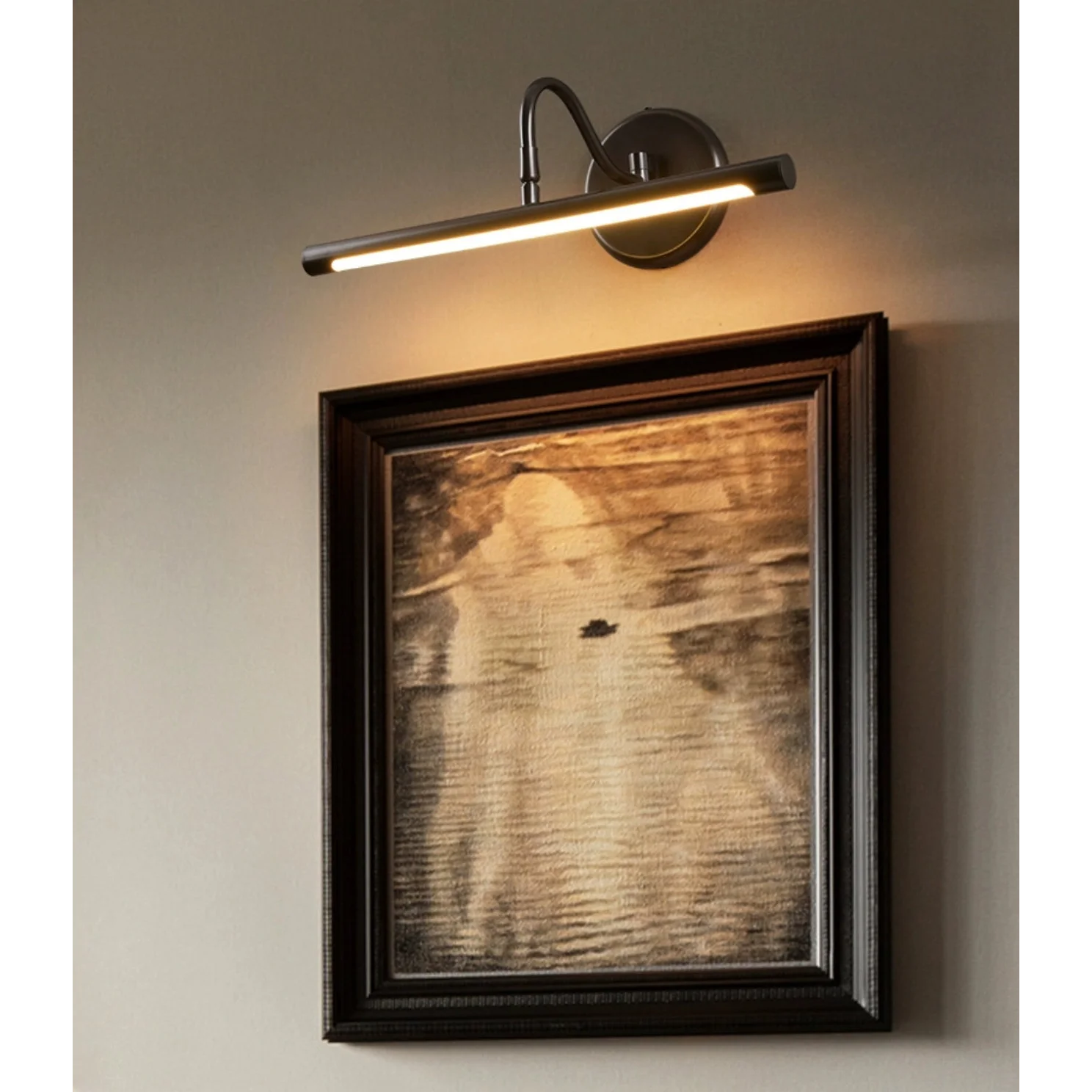 Adjustable picture light arm detail