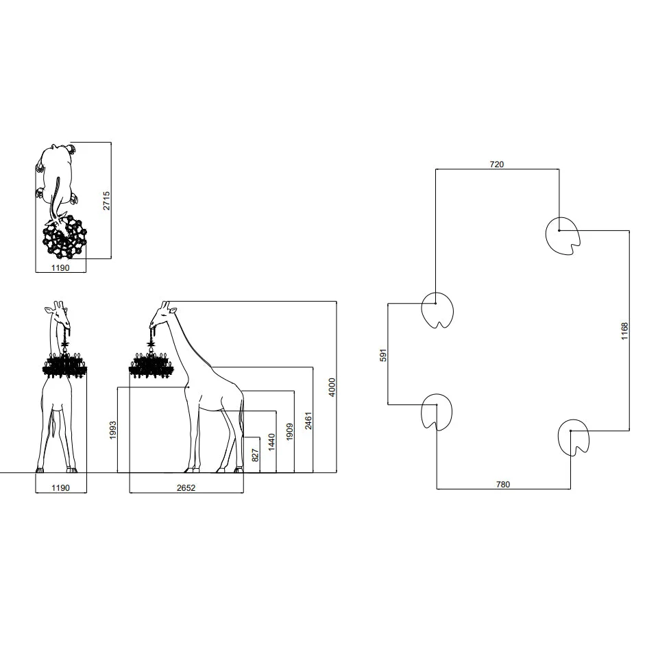 Tall Floor Lamp for Living Room Stairs | Sculpture with Crystal Chandelier | Black Giraffe Casalolalights Luxury Lamps