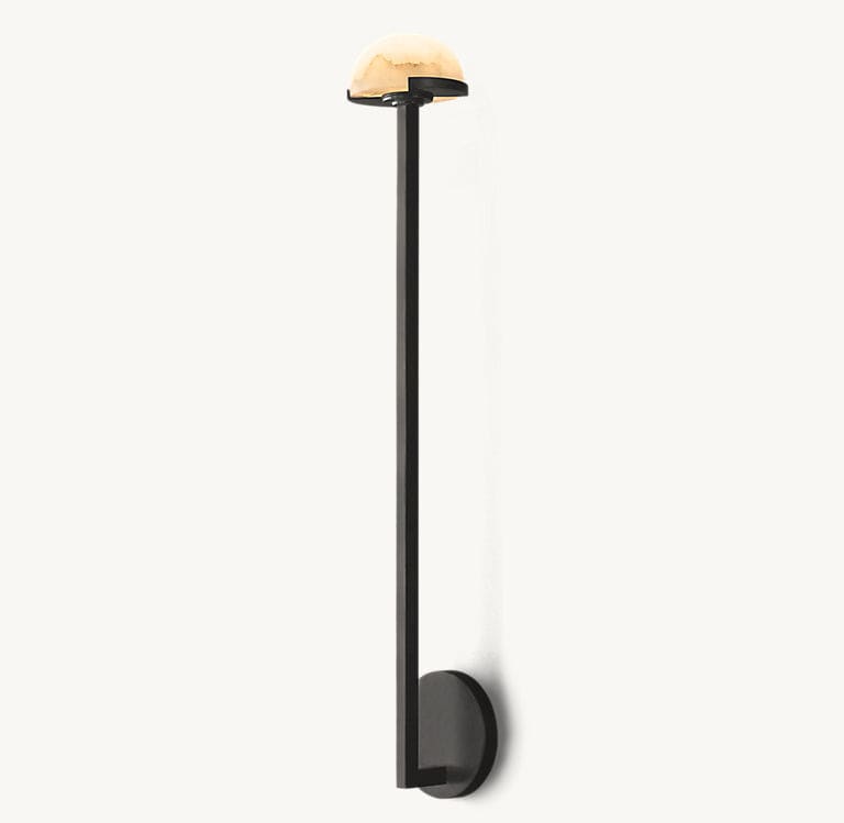 Luxury Brass and Alabaster Wall Sconces – Modern Lamp for Bedroom or Hallway