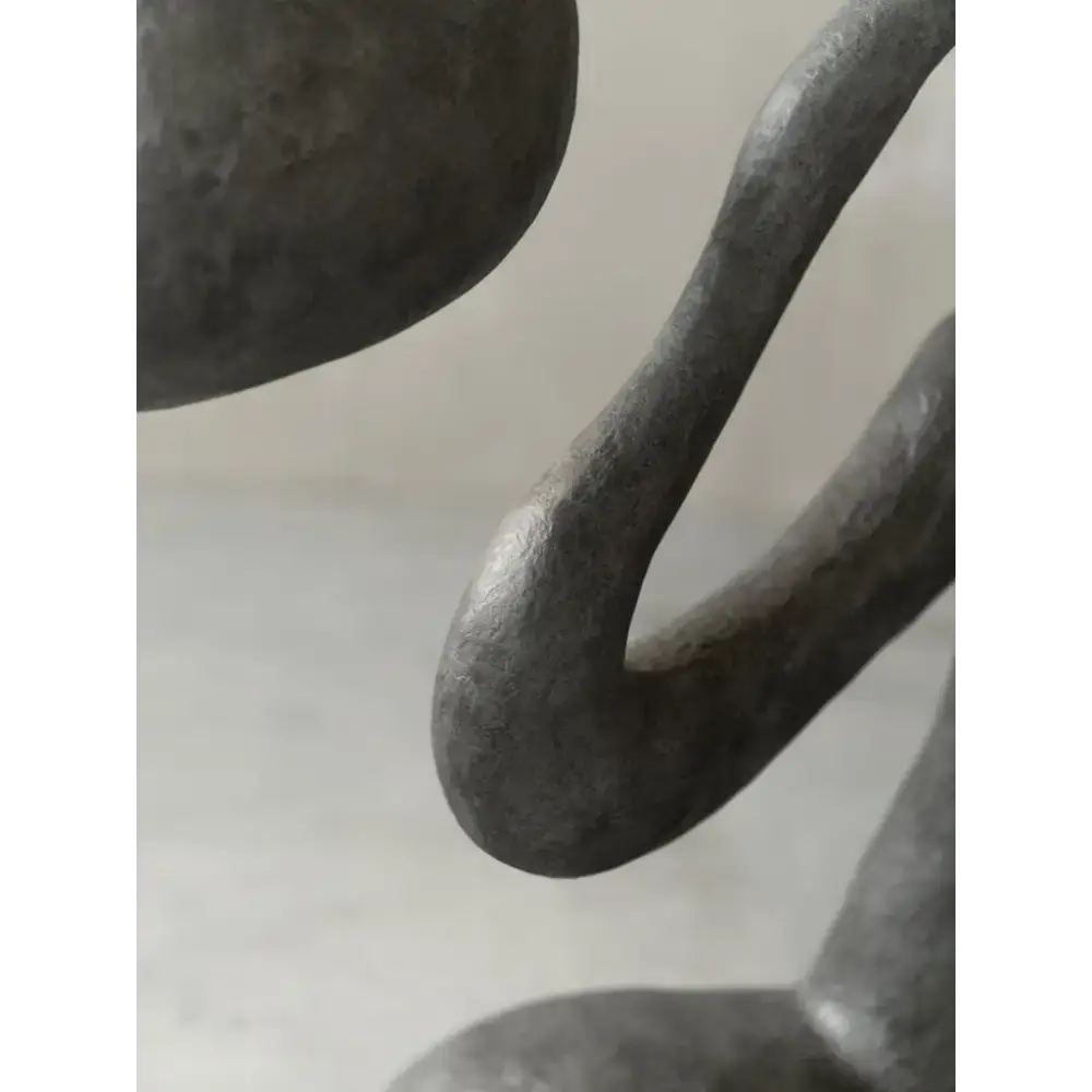 Sculptural Black Resin Floor Lamp | Avant Garde Dimmable Lighting - Lamps