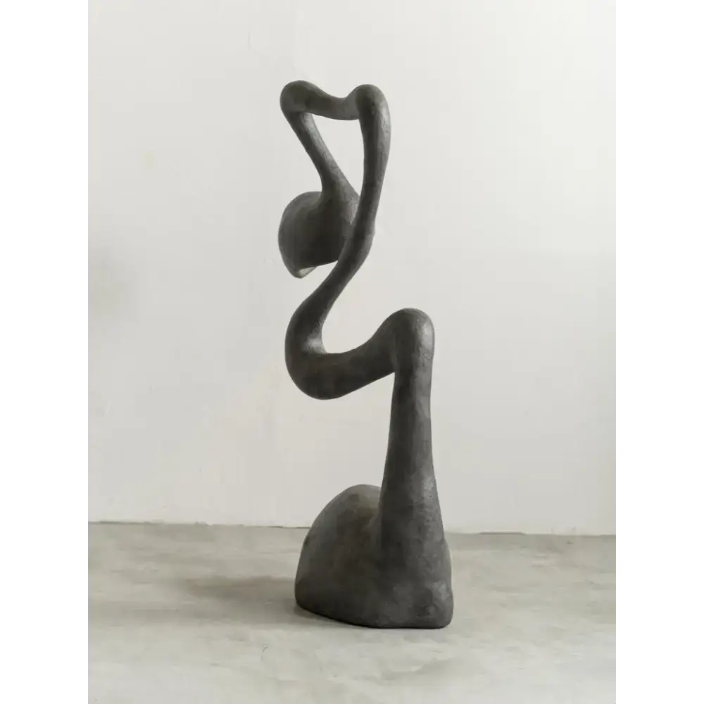 Sculptural Black Resin Floor Lamp | Avant Garde Dimmable Lighting - Lamps