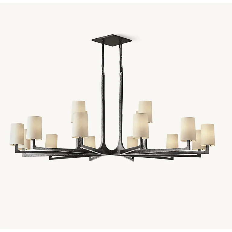 Wright Chandelier | Architectural 16 Light | Commercial Grade Iron Fixture