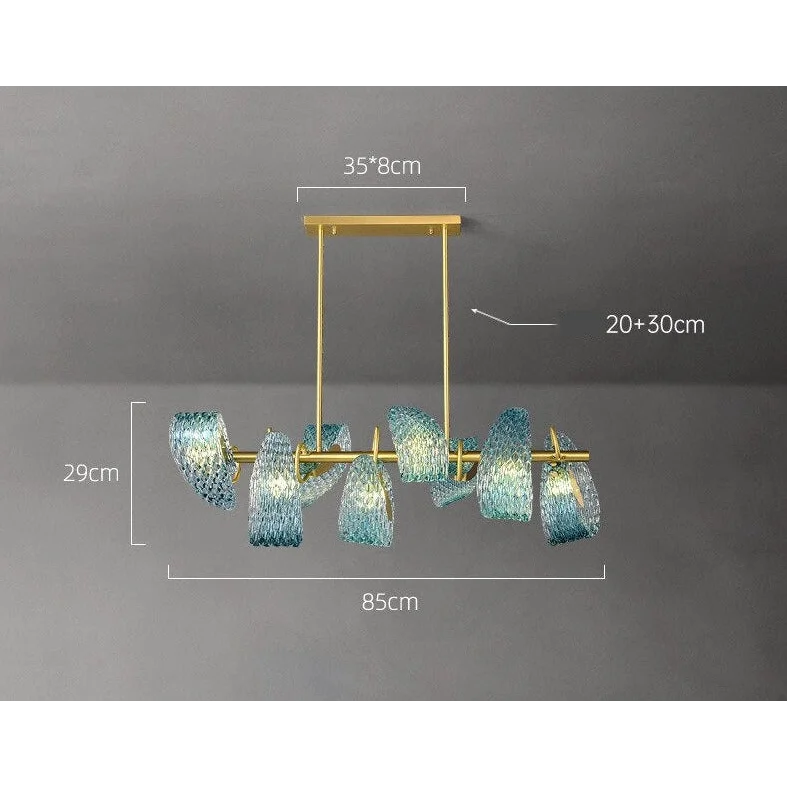 Italian Crystal Chandelier | Art Nouveau Glass and Iron Lighting for Living Dining Rooms