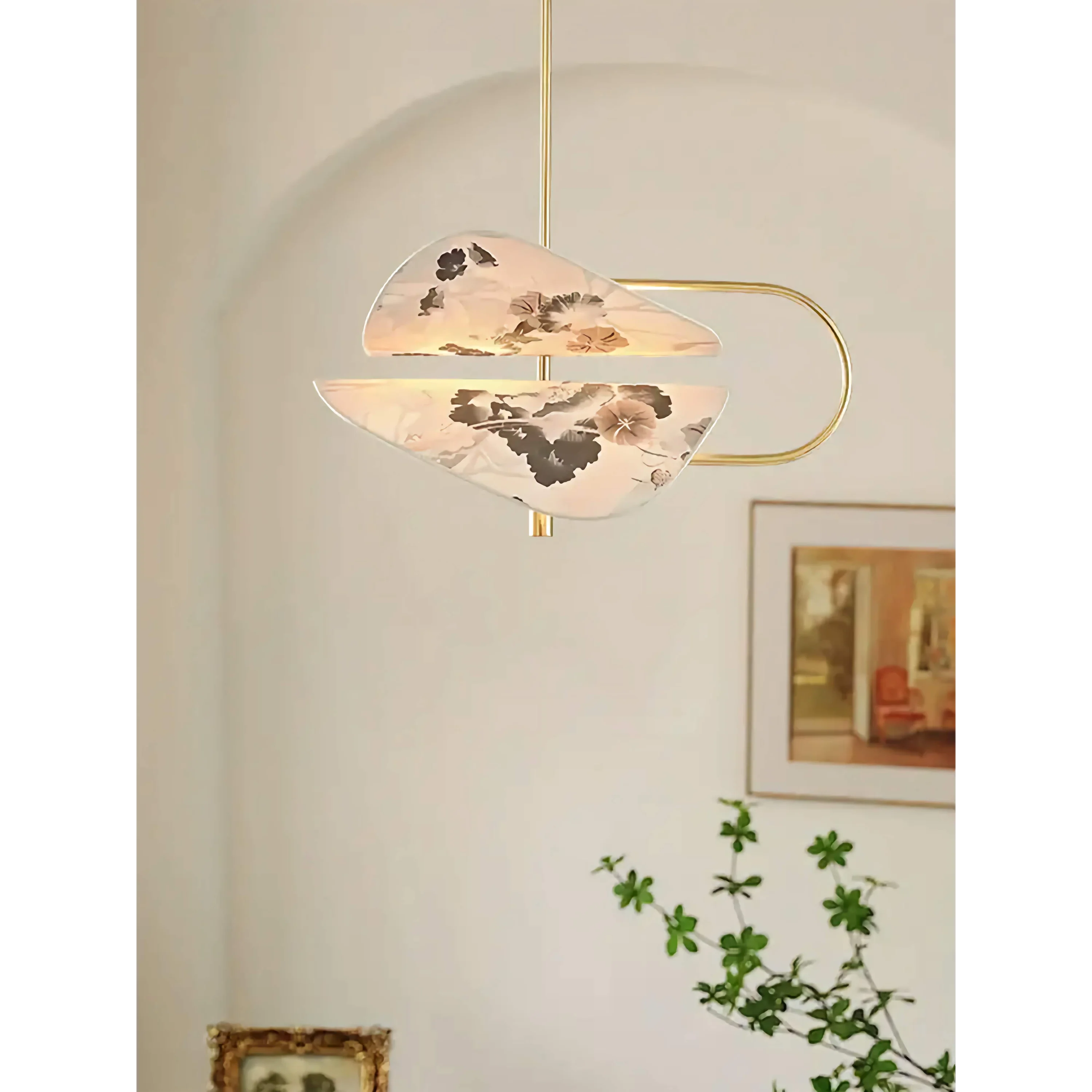 Akira Japanese Floral Pendant Light – Designer Copper Led Statement Lamp Casalolalights Luxury Lamps for Interior