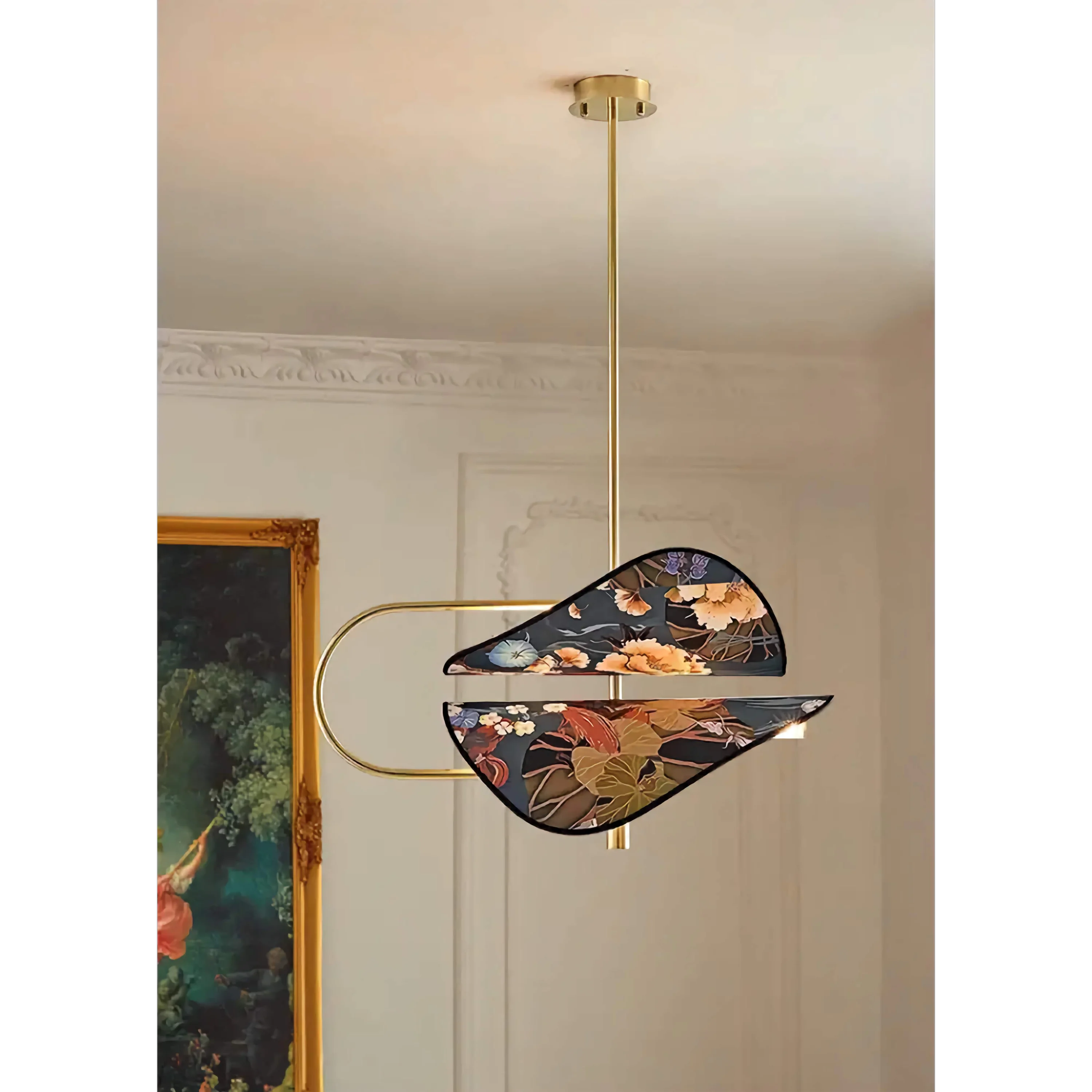 Akira Japanese Floral Pendant Light – Designer Copper Led Statement Lamp Casalolalights Luxury Lamps for Interior