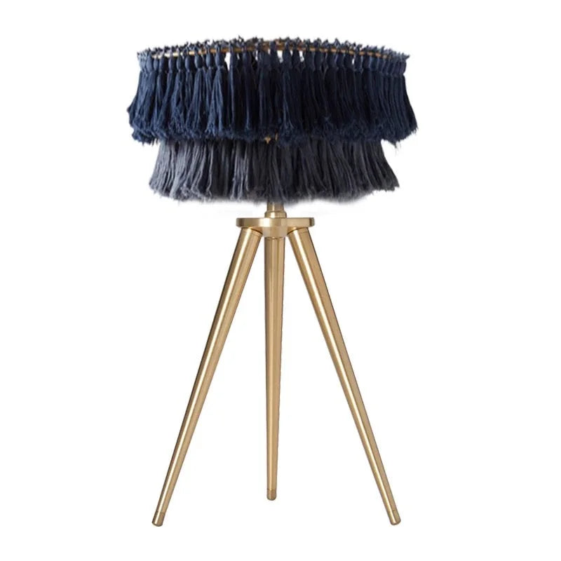 Bohemian tassel lamp in a reading nook