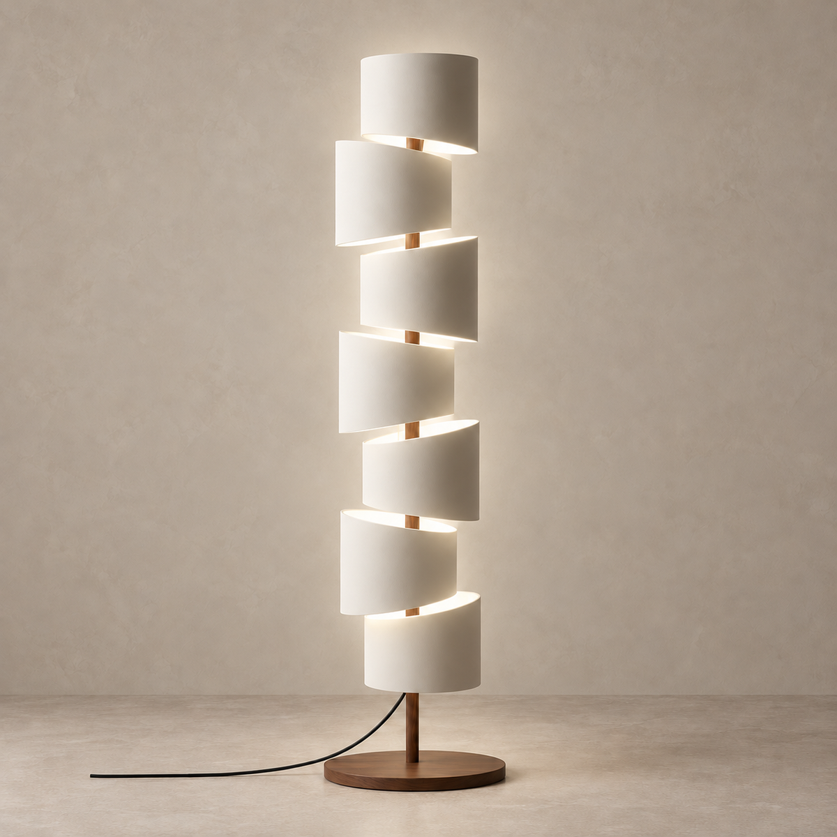 Branzi CL7895 floor lamp illuminated with cool-white light