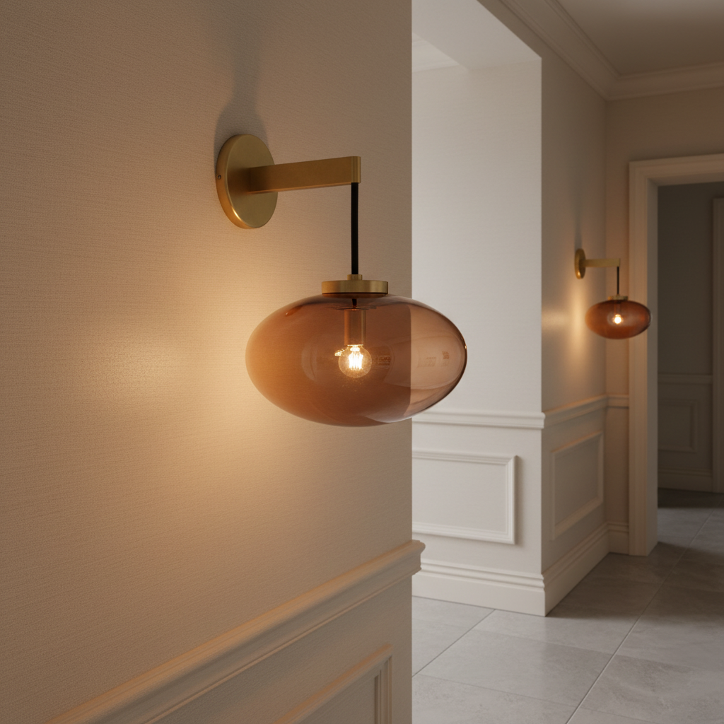 Luxury Wall Sconces | Mid Century Modern Lamps with Amber Glass for High-end Interiors Casalolalights Luxury Lamps