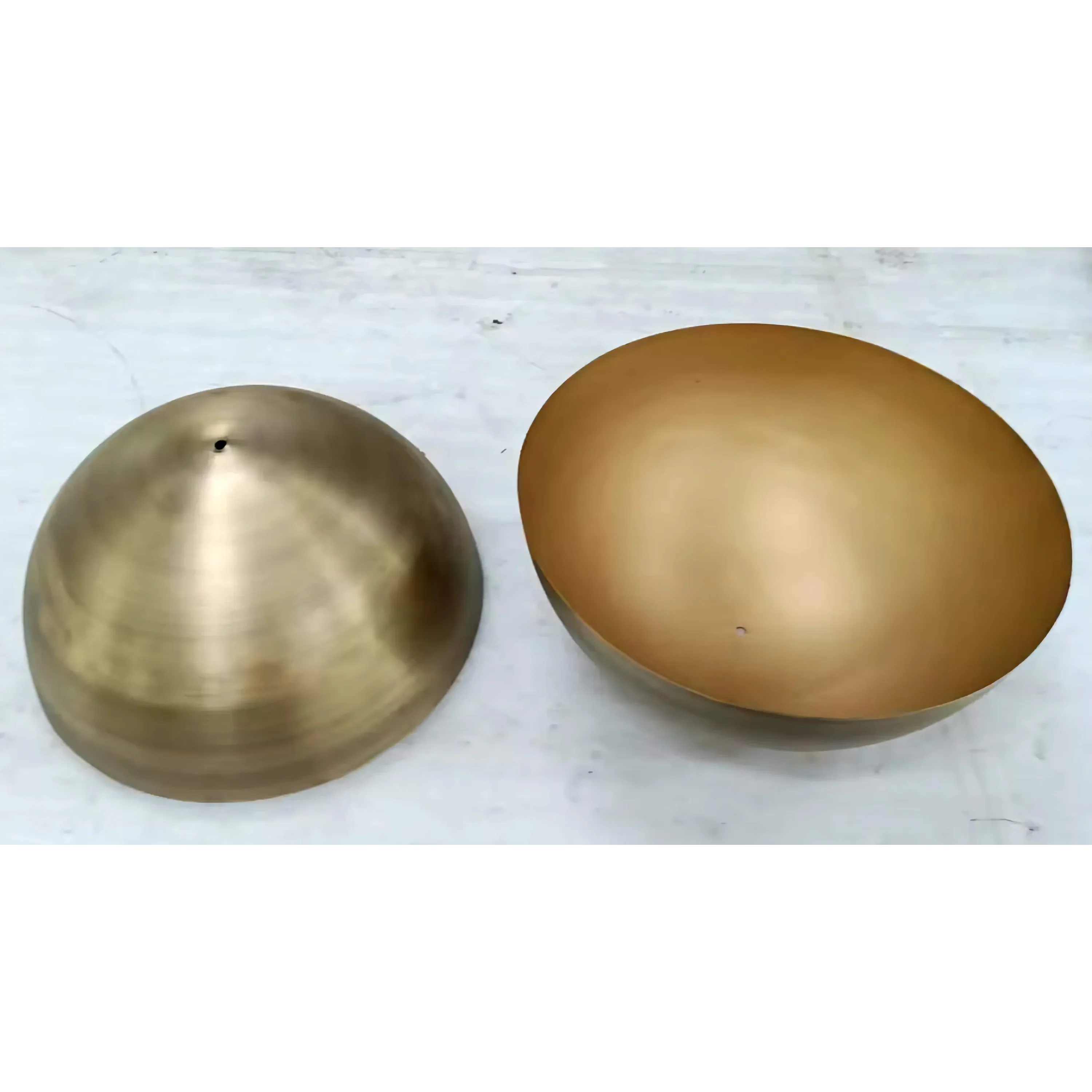 Solid Brass Dome Pendant Light | Mid-century Modern Wabi-sabi Style | Oversized Antique Gold Finish | Casalola Lights