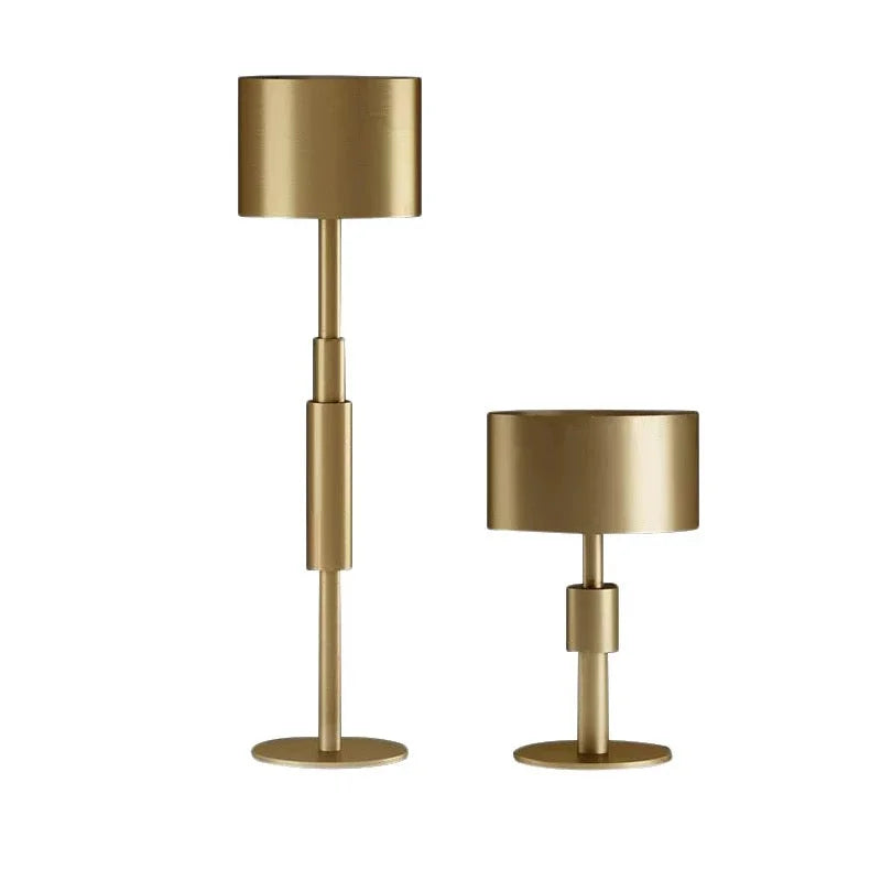 Luxury Brass Drum Table Lamp with Minimalist Metal Design for Living Room Bedroom or Office Casalolalights Luxury Lamps