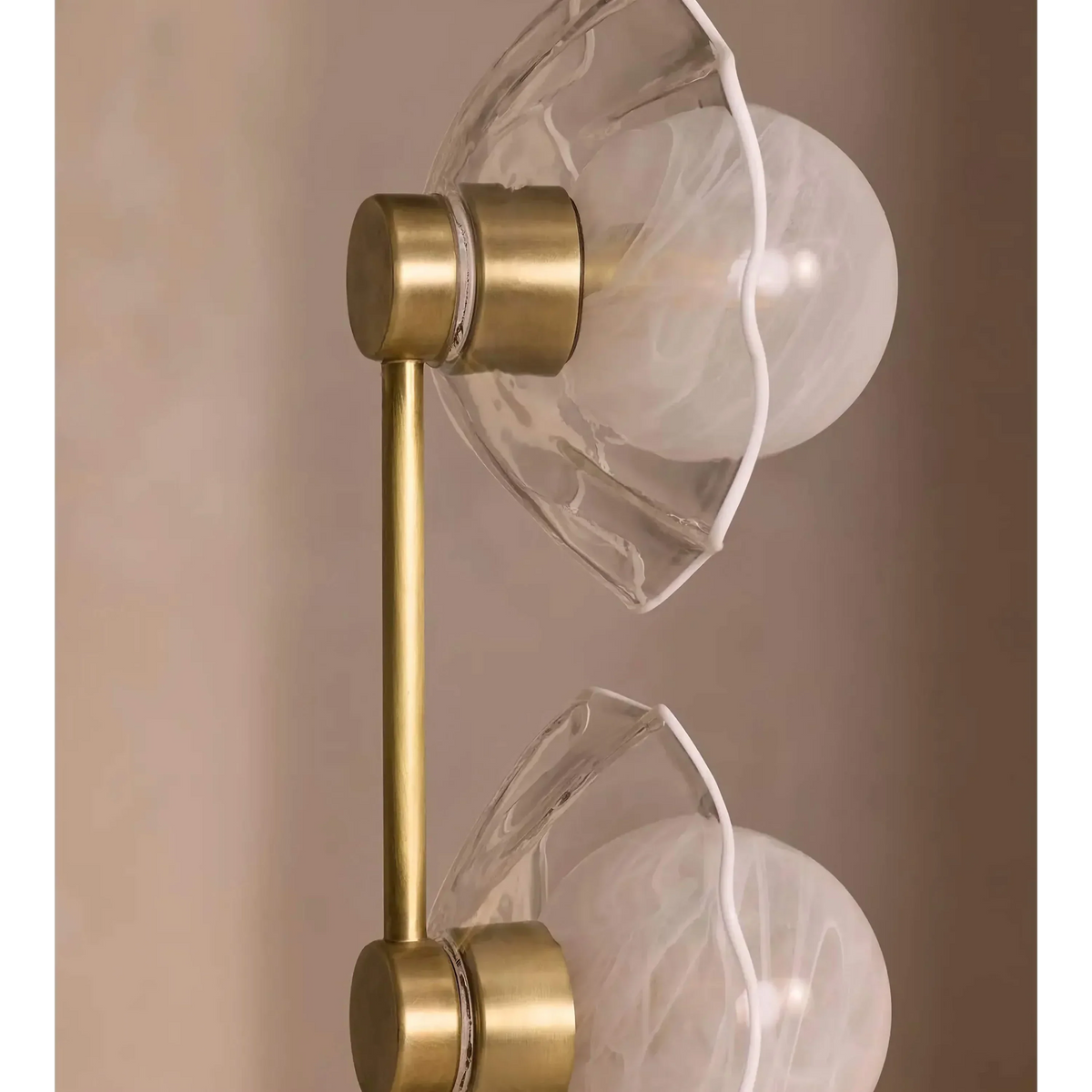 Genuine Marble & Glass Floor Lamp 2 Light | or Table Height Dimmable Option Warm 2700k Casalola Lights Luxury Lamps