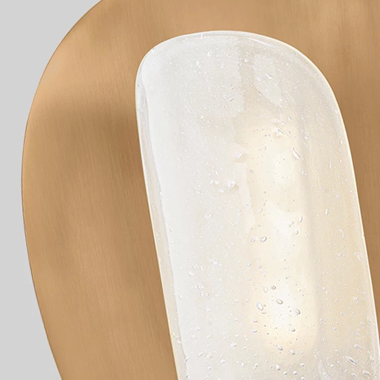 Brass and Glass Wall Sconce – Casalola Organic Backplate Light for Bedroom & Hallway Casalolalights Luxury Lamps