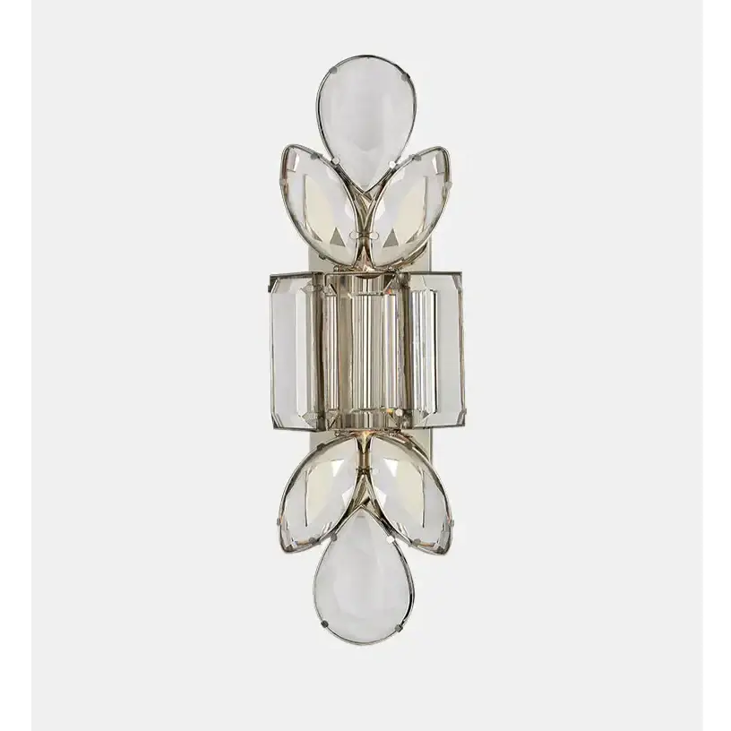 Luxury Crystal Wall Sconce – Silver Art Deco Light Fixture for High-end Interiors - Sconces