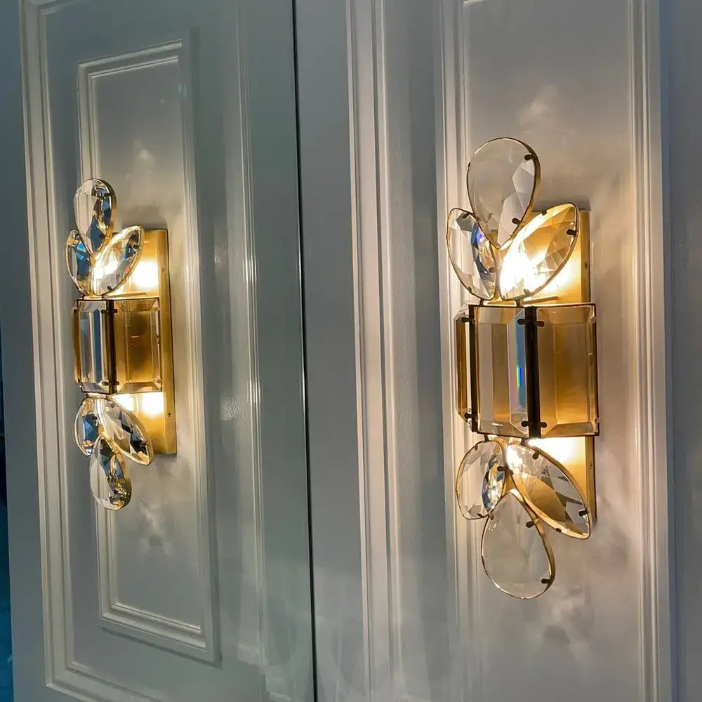 Luxury Crystal Wall Sconce – Elegant Art Deco Light Fixture for High-end Interiors - Sconces