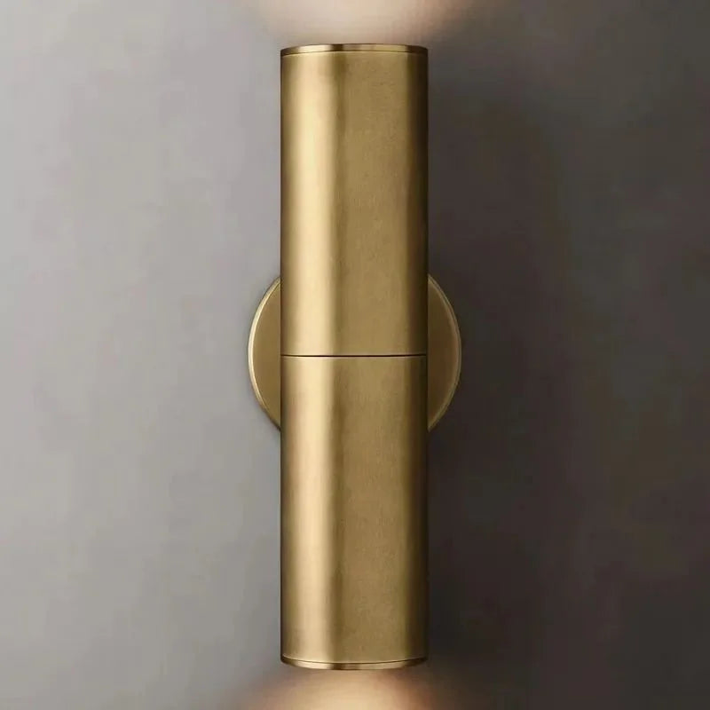 Brass Up & Down Wall Sconce or Black | Hallway Light 2 Sizes Glass Diffusers Warm 2700k Casalola Lights Luxury Lamps