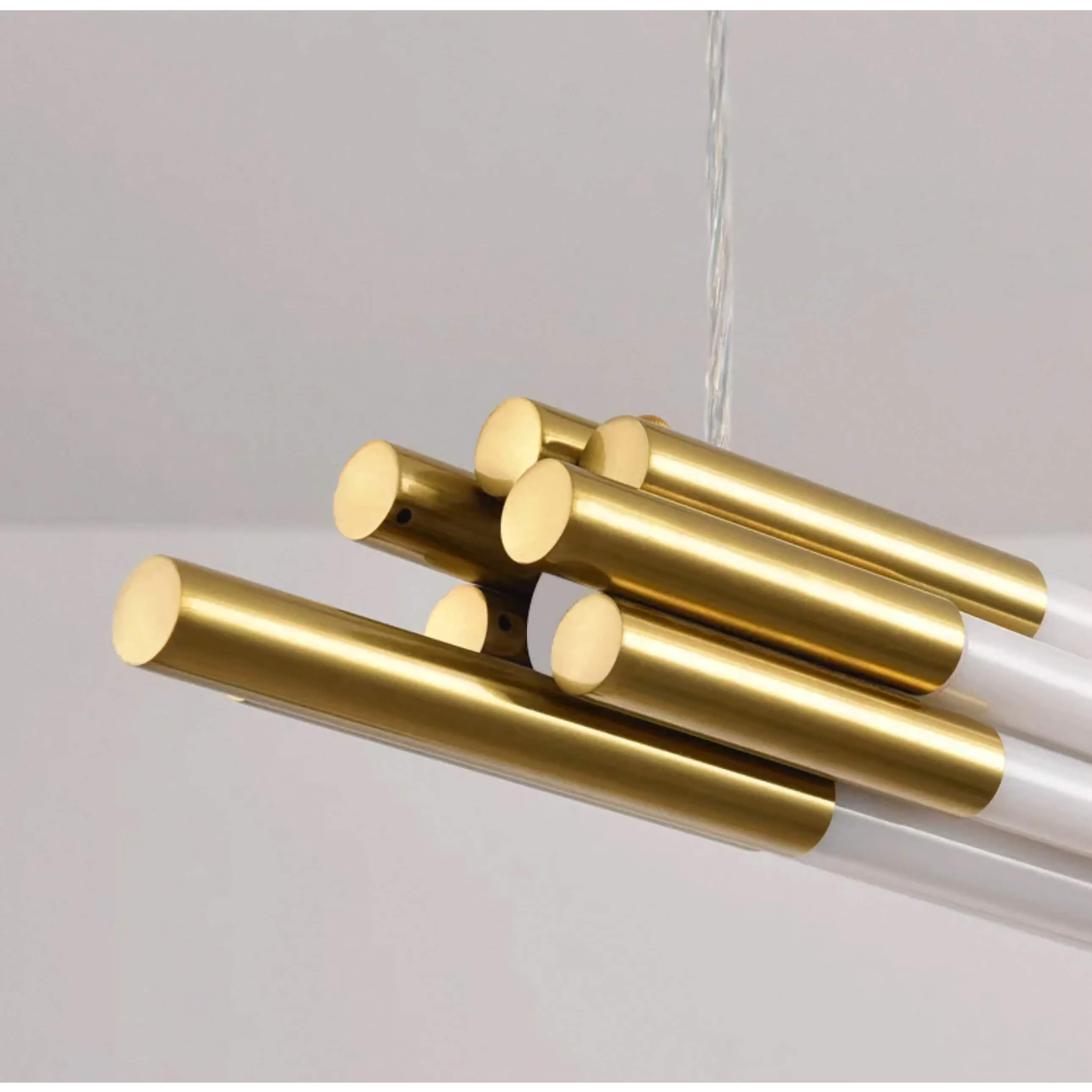 Linear LED bar detail in bronze