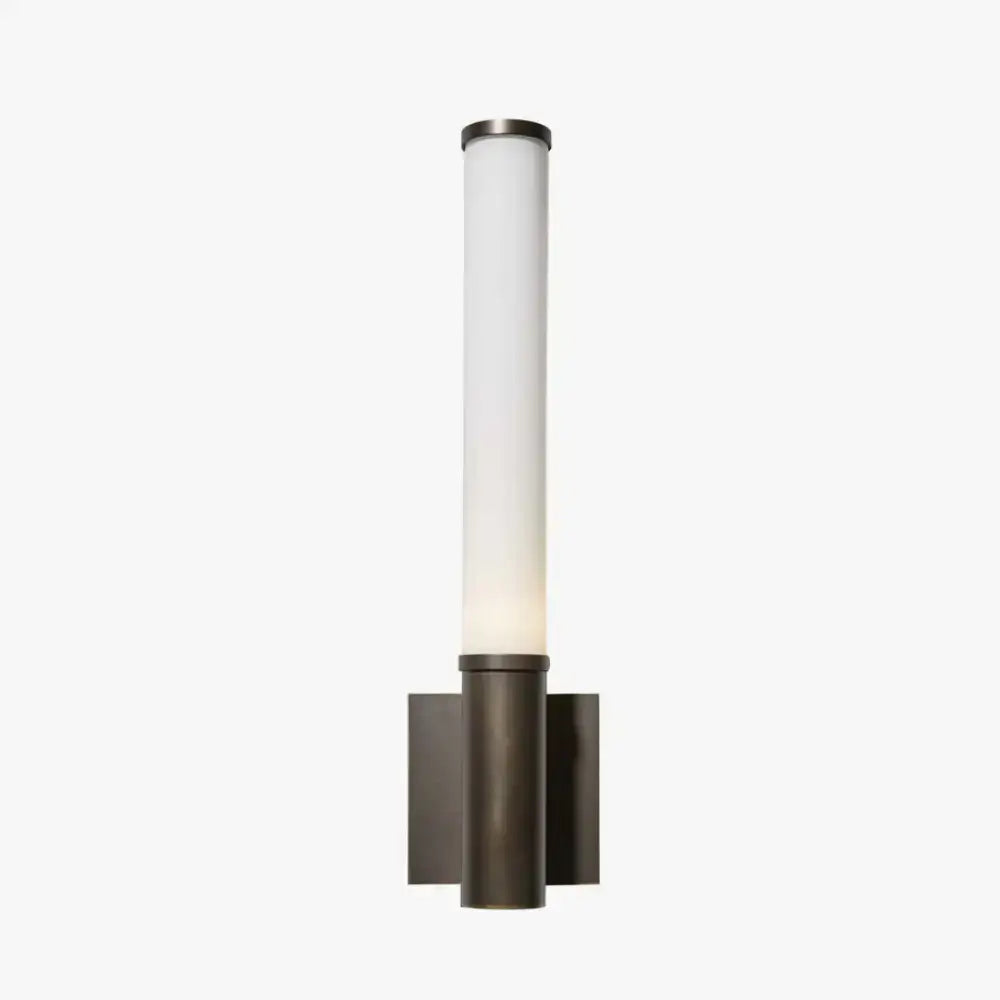 Brushed Bronze Tube Sconce | Vertical Modern Wall Lighting - Sconces