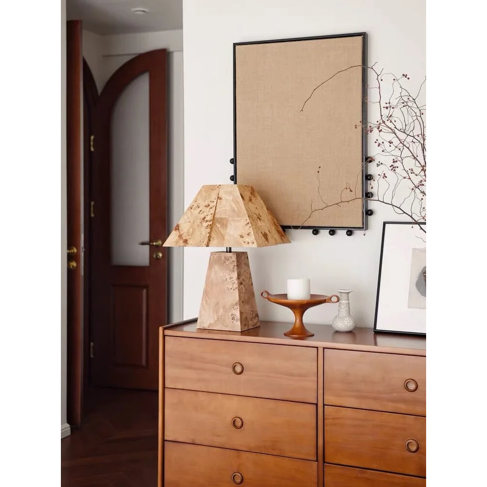 Burl Wood Table Lamp | Japandi | Minimalist for High-end Interiors Casalolalights Luxury Lamps for Interior Designers