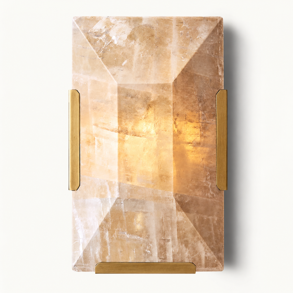 Genuine Calcite & Brass Wall Sconce | Vanity Pair Bedside Hallway Light E12 Warm 2700k Glow Casalola Lights Luxury