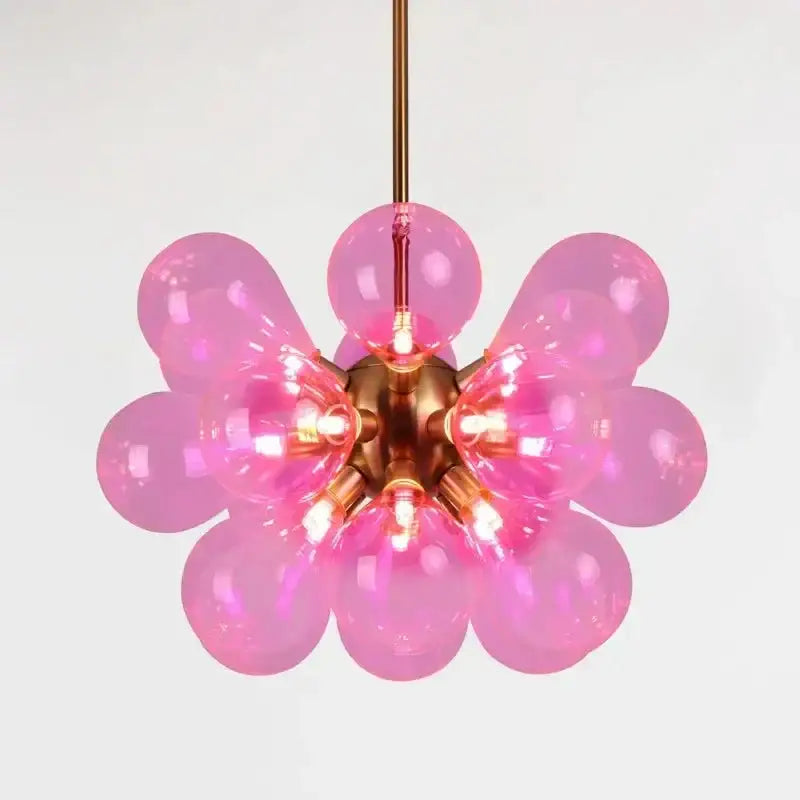 Eclectic Chandelier | Contemporary Hand-blown Glass | Luxury Flush Mount Installation - Semi-flush Mounts
