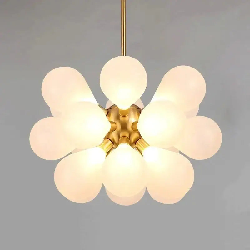 Eclectic Chandelier | Contemporary Hand-blown Glass | Luxury Flush Mount Installation - Semi-flush Mounts
