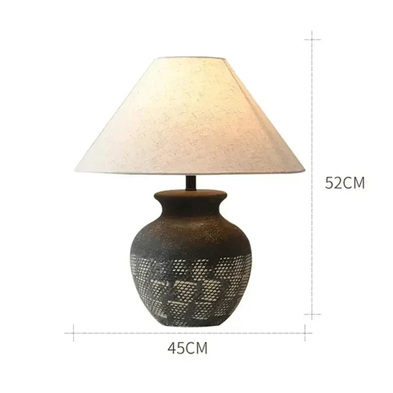 Luxury Ceramic Table Lamp Modern Japandi Minimalism Wabi Sabi Decor