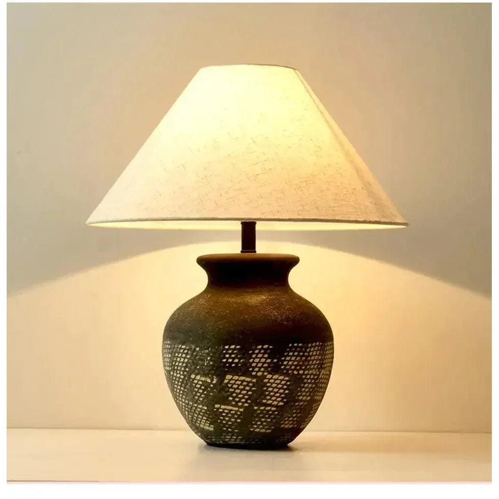 Luxury Ceramic Table Lamp Modern Japandi Minimalism Wabi Sabi Decor