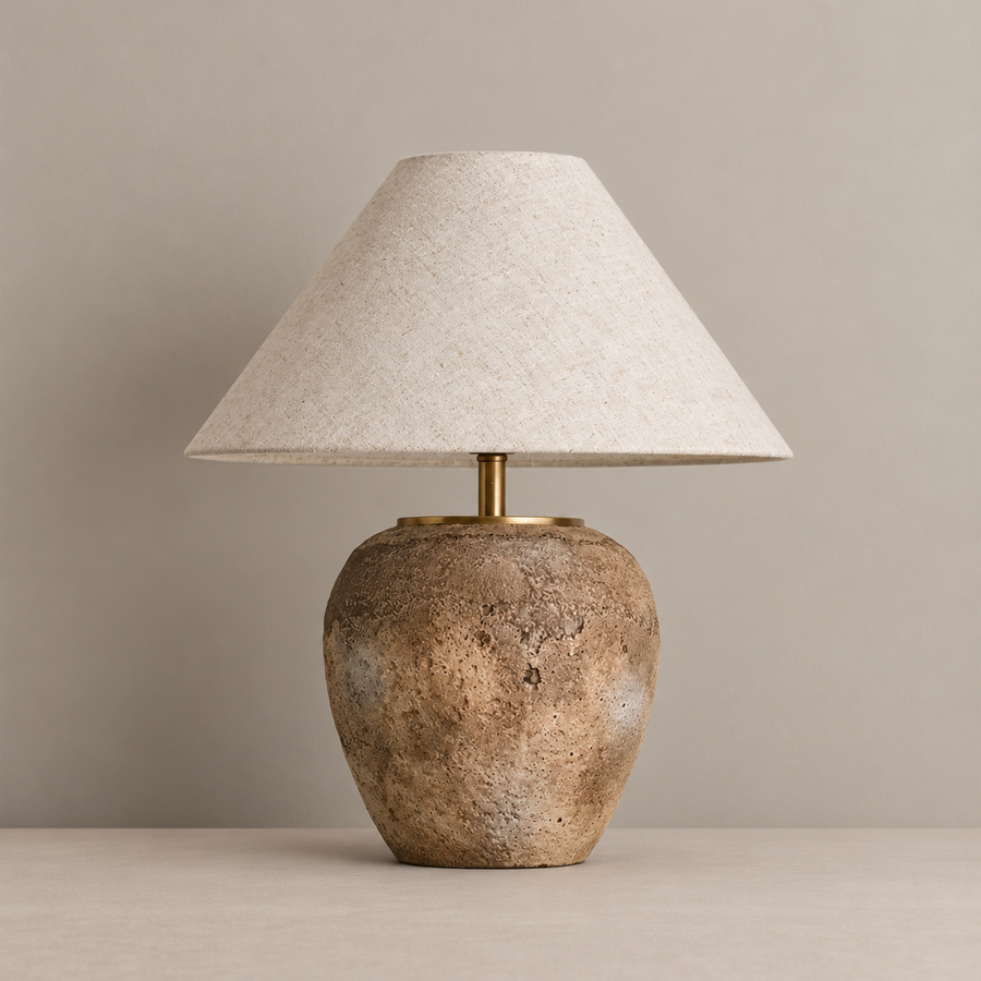 Taupe Ceramic Table Lamp