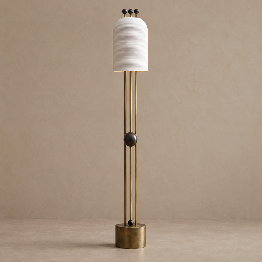 Brass Sculptural Floor Lamp