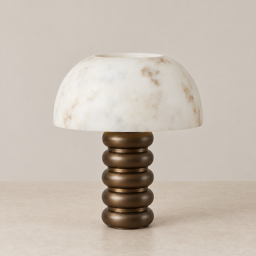 Alabaster Dome Table Lamp