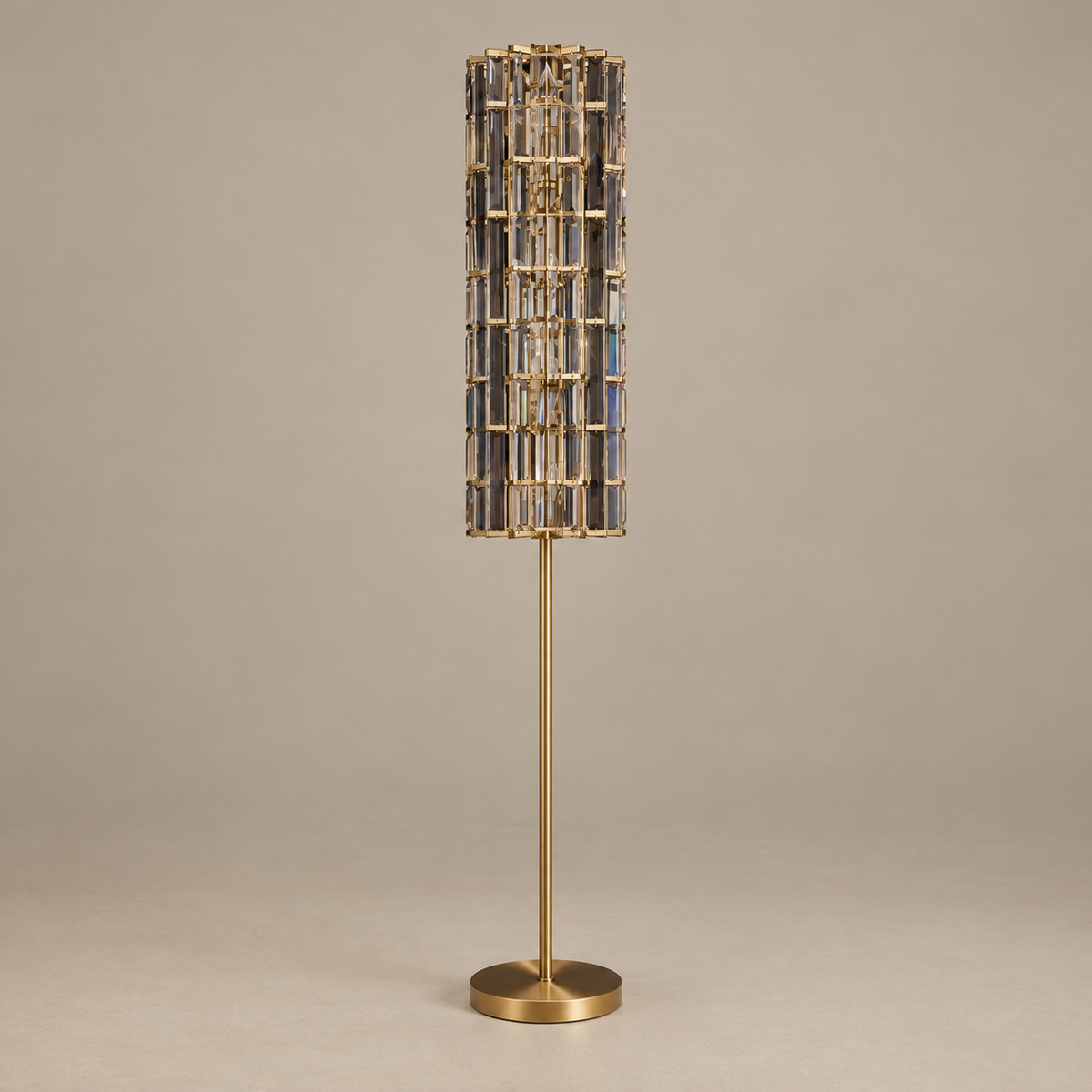 K9 Amber Crystal Rod Floor Lamp