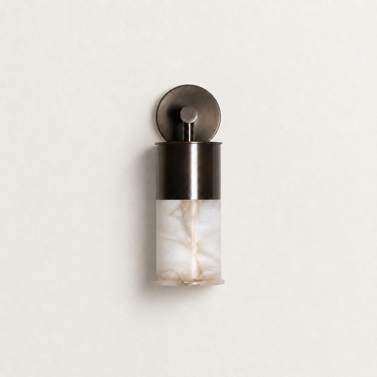 Alabaster Cylinder Wall Sconce