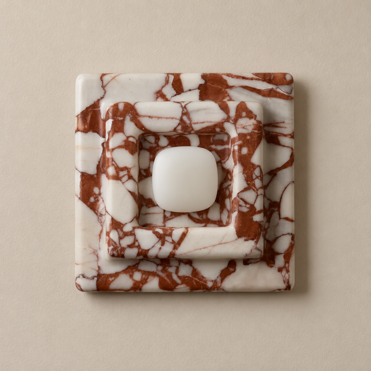 Black Marble Square Wall Sconce