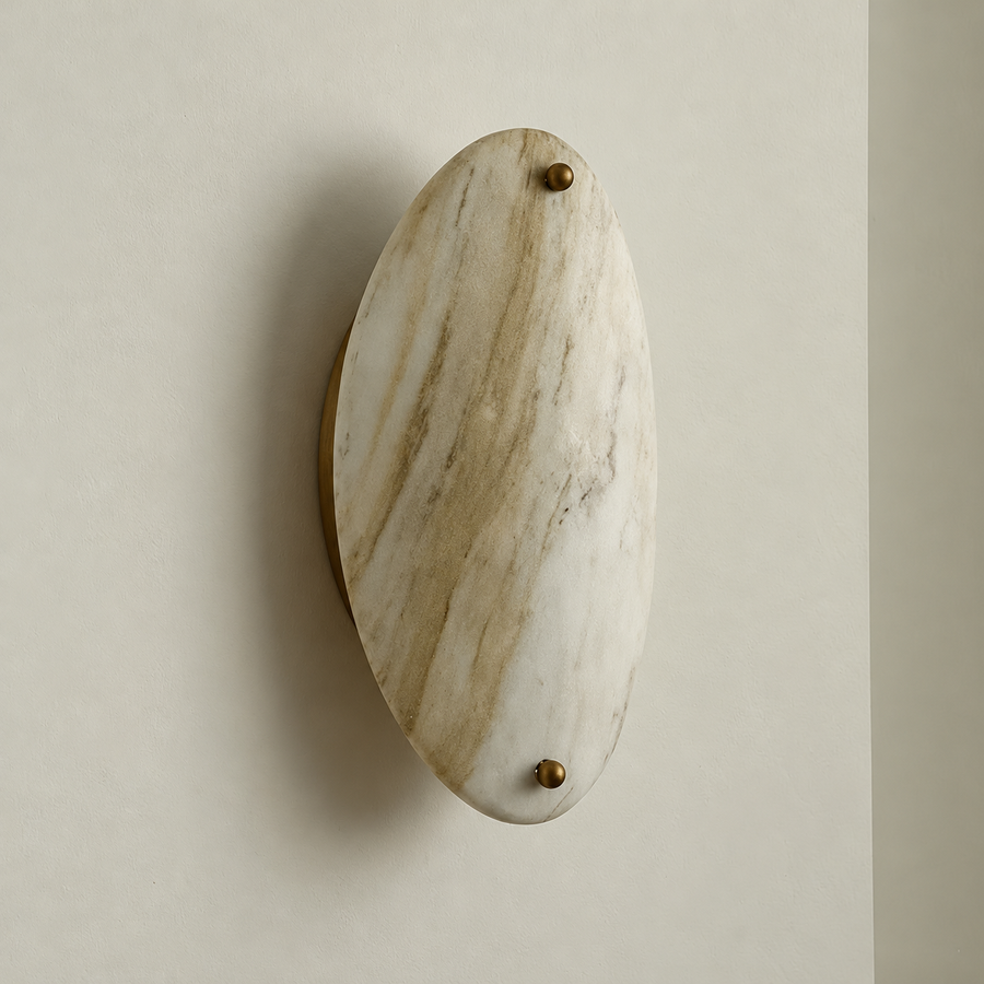 Oval Marble Wall Sconce