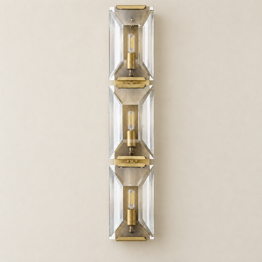 Triple Crystal Wall Sconce