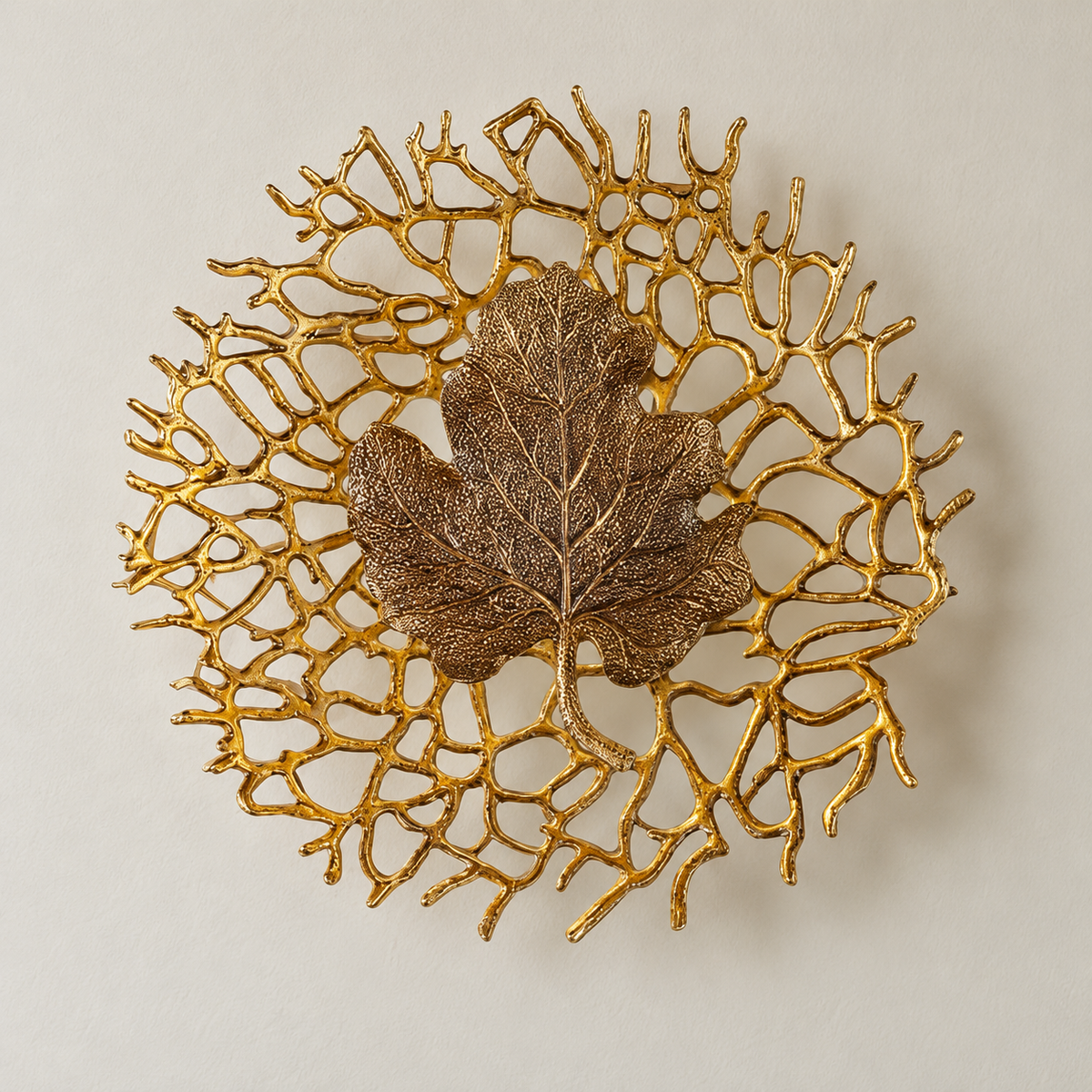 Gold Leaf Decorative Wall Sconce