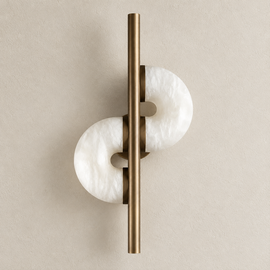 Alabaster Disc Wall Sconce