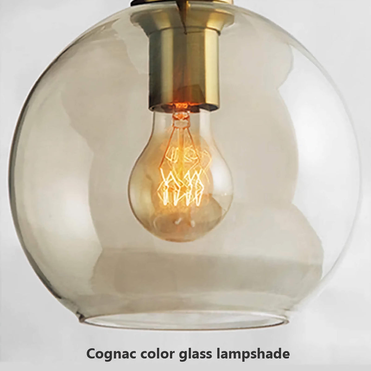 Cognac Glass 3 Light Pendant for Dining Table or Kitchen Island | Solid Brass Four Arrangements E27 Casalola Lights