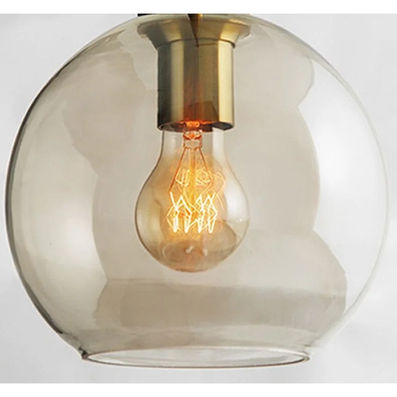 Cognac Glass Pendant Light for Kitchen Island | Solid Brass Frame Five Shapes 18 to 28 Cm (7 11″) Casalola Lights