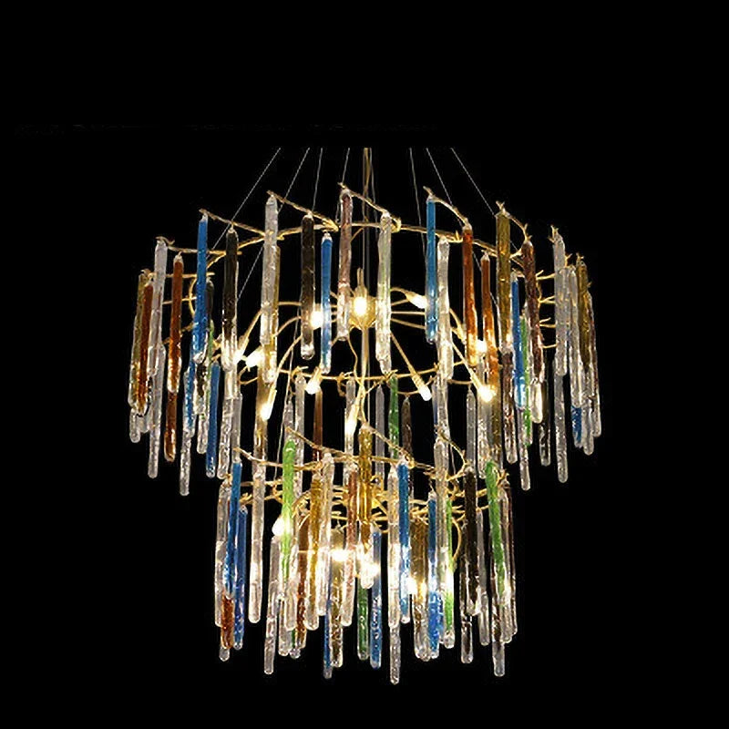 Colorful Luxury Crystal Chandelier for Living Room Stair Dining