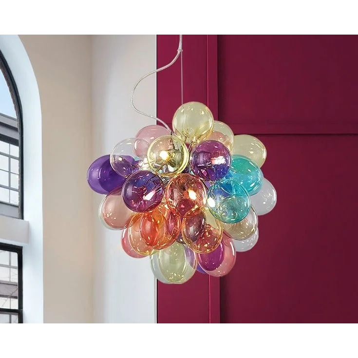 Colorful Glass Balloon Pendant Lamp | Whimsical Stained Design