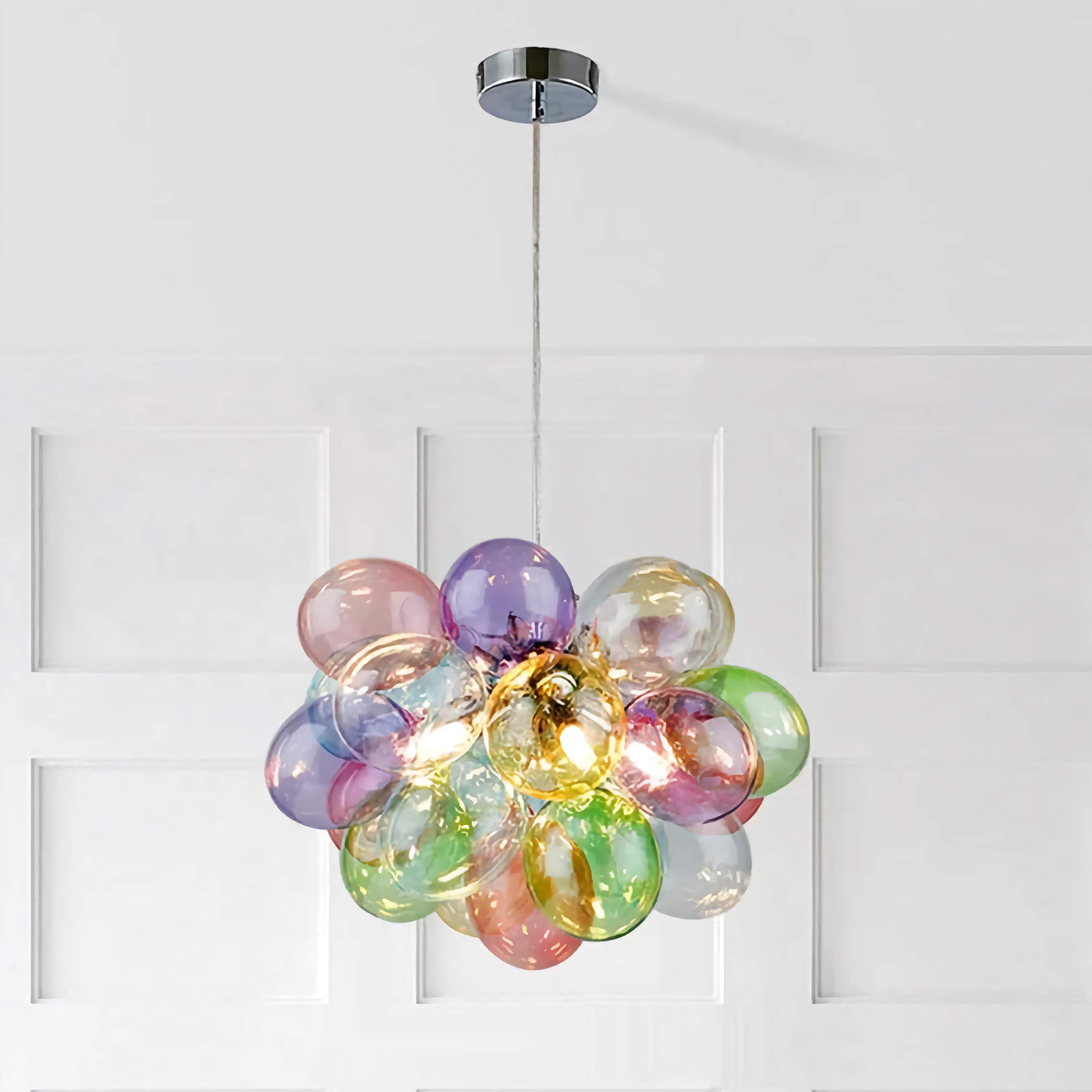 Colorful Glass Balloon Pendant Lamp | Whimsical Stained Design