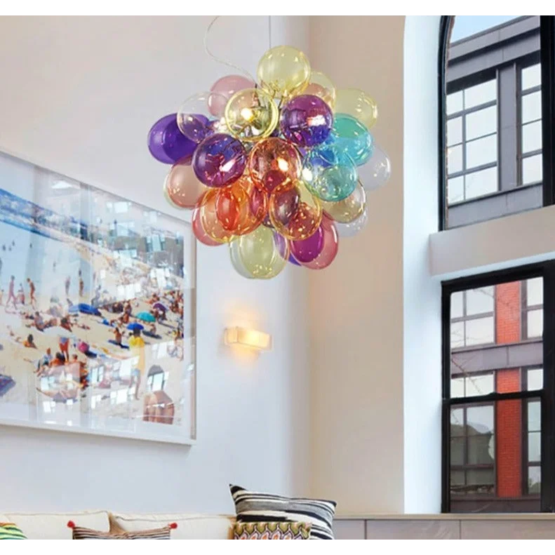 Colorful Glass Balloon Pendant Lamp | Whimsical Stained Design Casalolalights Luxury Lamps for Interior Designers