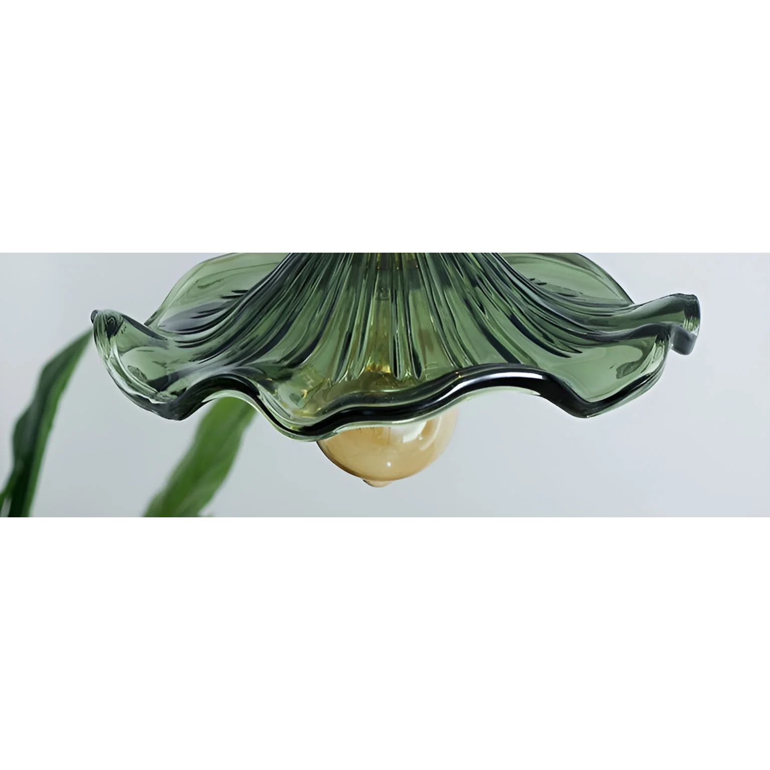 Glass Pendant Lighting | Green Champagne Biophilic Design Cottagecore Lamps | 1-lights Casalolalights Luxury Lamps