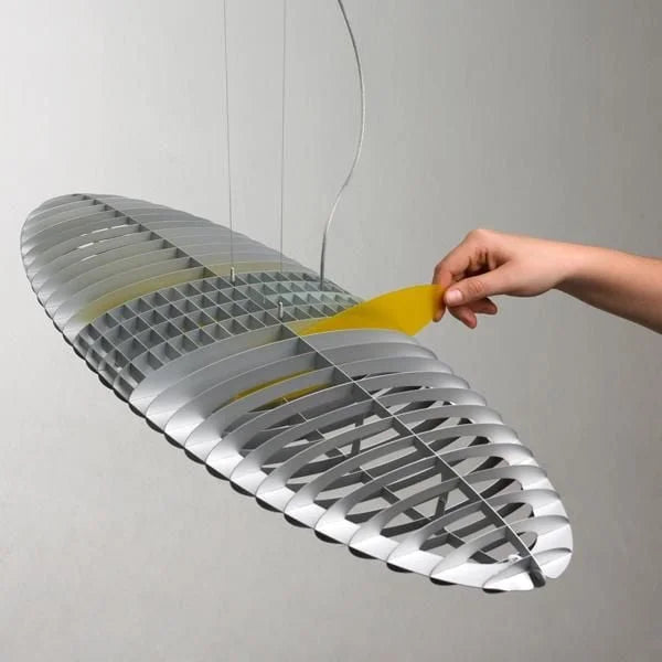 Aluminium pendant in an office