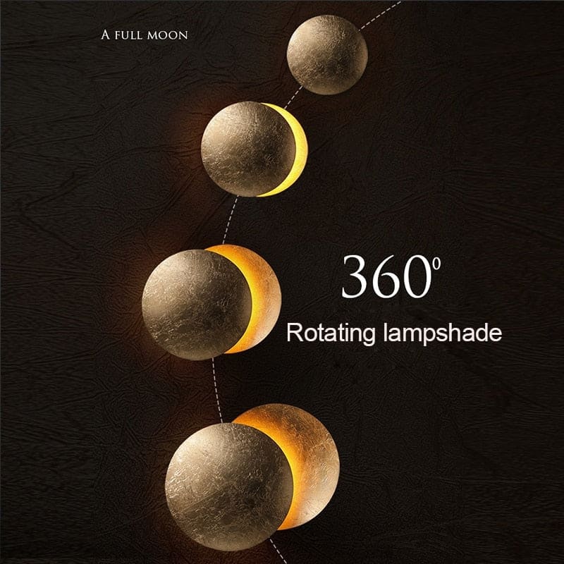 Contemporary Metal Moon Wall Lamp | Lights for Art Deco Modern Homes | Casalola - Sconces